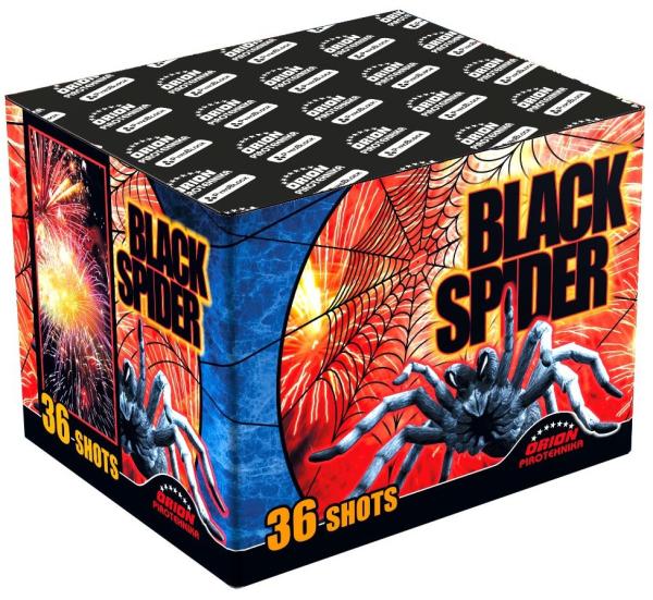 Black Spider, 36 Schuss, NEM: 234g, Kaliber: 20mm, Branndauer ca. 30 Sekunden